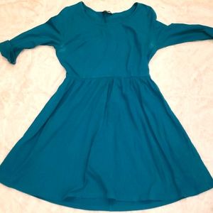Teal 3/4 sleeve dress